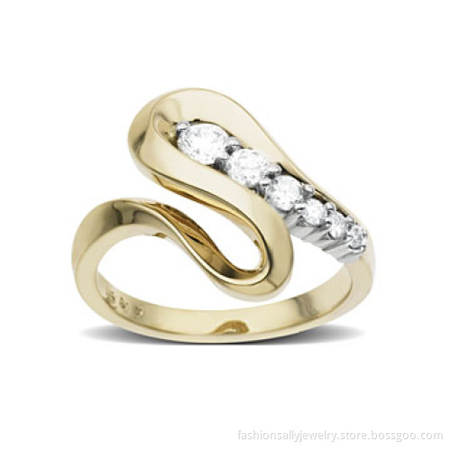 Fashion Couple Jewelry Gold Sterling Silver Wedding Ring